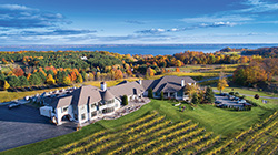 Traverse City vineyard in autumn